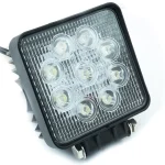 Faretto Led quadrato 9 led - 27w - off road - bianco freddo